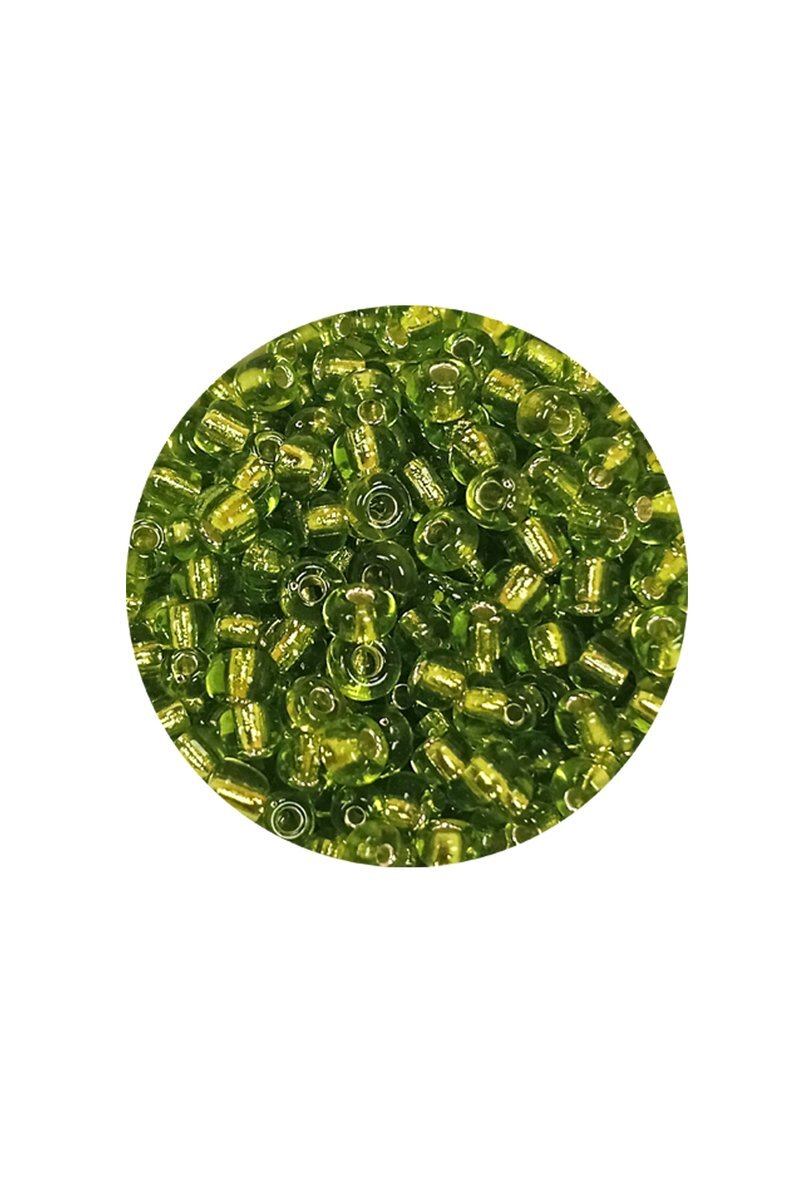 Dökme Cam Kum Boncuk (8/0) 3 mm - 60 Gram - Şeffaf Yeşil - BNC208