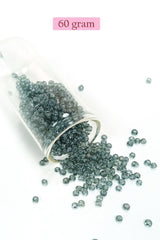 Dökme Cam Kum Boncuk (8/0) 3 mm - 60 Gram - Şeffaf Gri - BNC215