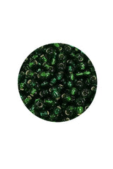 Dökme Cam Kum Boncuk (8/0) 3 mm - 60 Gram - Şeffaf Asker Yeşili - BNC218