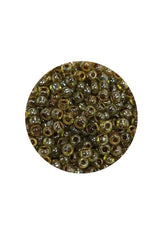 Dökme Cam Kum Boncuk (8/0) 3 mm - 60 Gram - Yeşil Siyah - BNC223