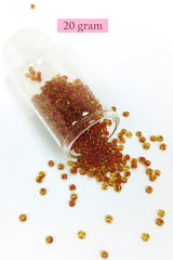 Dökme Cam Kum Boncuk (8/0) 3 mm - 4 Renk - Toplam 80 Gram - BNC417