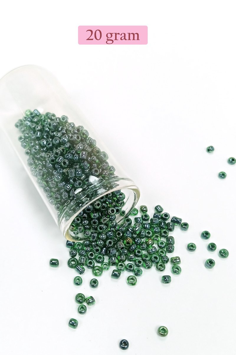 Dökme Cam Kum Boncuk (8/0) 3 mm - 4 Renk - Toplam 80 Gram - BNC420