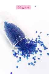 Dökme Cam Kum Boncuk (8/0) 3 mm - 4 Renk - Toplam 80 Gram - BNC420