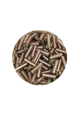 Uzun Boru Kesme Boncuk Çap 2mm Uzunluk 10 mm - 20 Gram - Koyu Bej - BNC225
