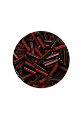 Uzun Boru Kesme Boncuk Çap 2mm Uzunluk 10 mm - 60 Gram - Kırmızı Siyah - BNC291