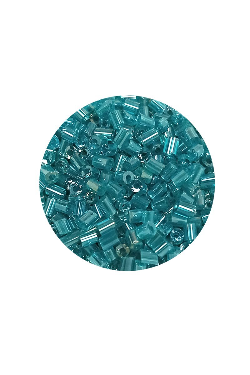 Kesme Cam Boncuk 2mm - 20 Gram - Şeffaf Turkuaz -BNC316