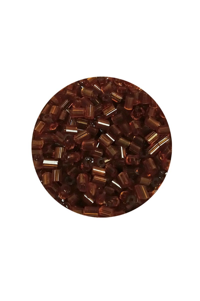 Kesme Cam Boncuk 2mm - 20 Gram - Şeffaf Açık Kahve -BNC343