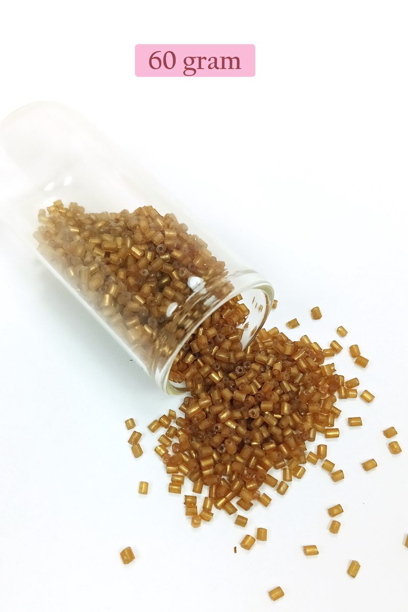 Kesme Cam Boncuk 2mm - 60 Gram - Şeffaf Kahverengi - BNC354