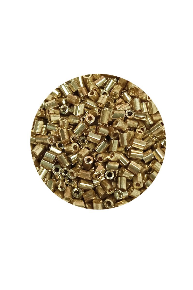 Kesme Cam Boncuk 2mm - 60 Gram - Gold - BNC356