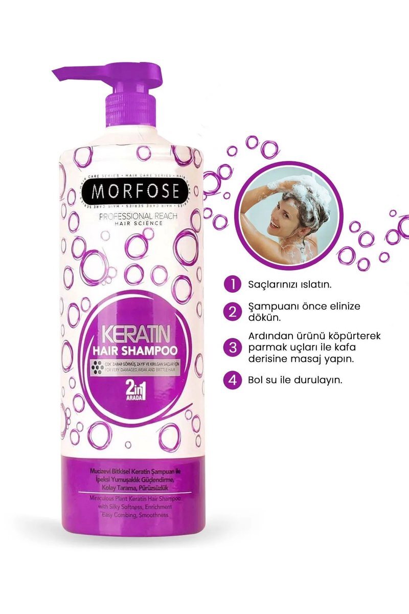Keratin Şampuan 1000 ML - Besleyici Koruyucu Etki