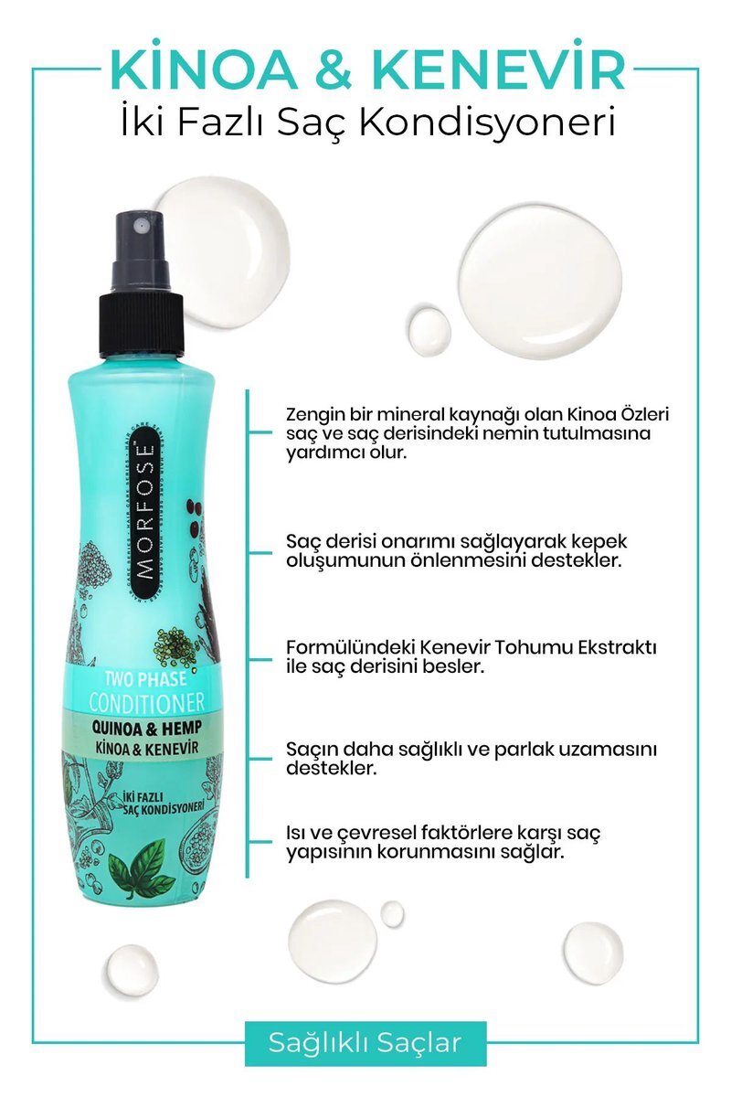 Çift Fazlı Kinoa & Kenevir Kondisyoner Fön Suyu 240 ML - mrfs