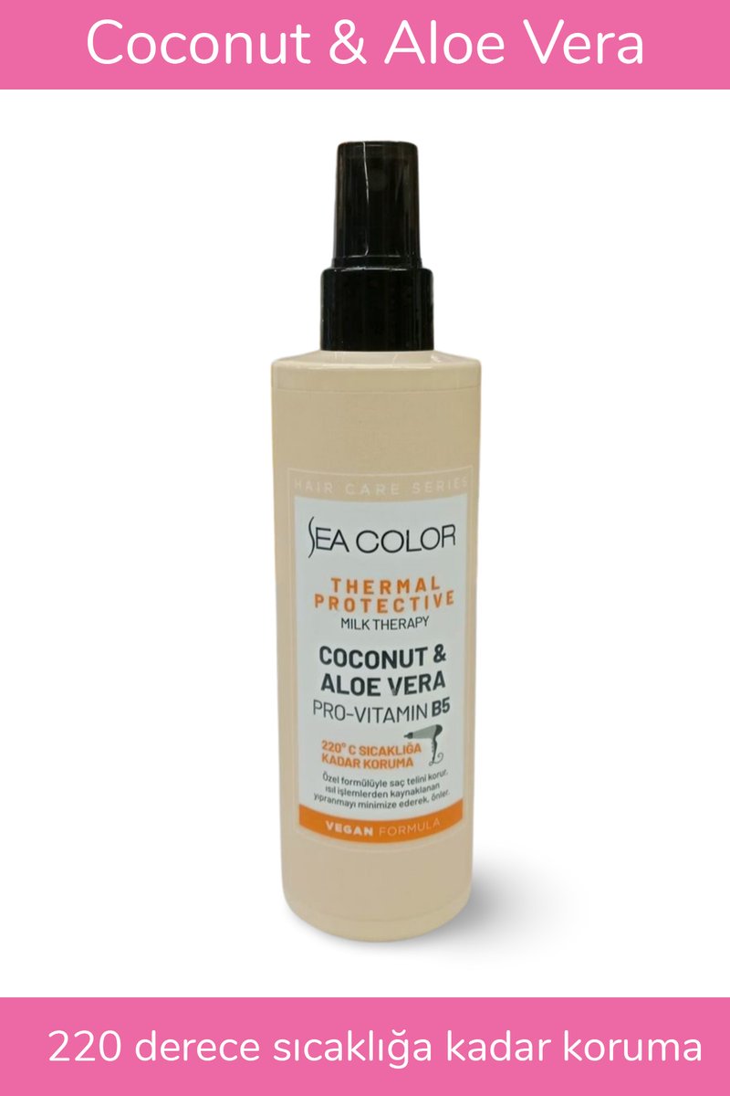 Yüksek Saç Teli Koruma Özellikli Fön Suyu Coconut - Aloe Vera - Provitamin B5 220ml