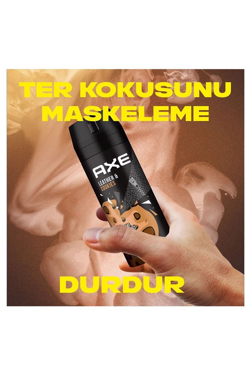Axe Erkek Sprey Deodorant Leather & Cookies 48 Saat Etkileyeci Koku 150 ml