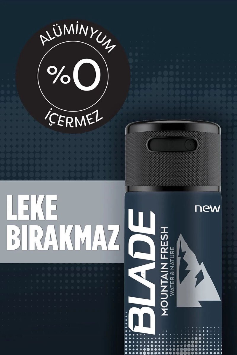 3 Adet Mountain Fresh Erkek Deodorant 150ml Leke Bırakmaz