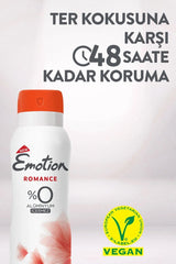 2 Adet Emotion Romance Kadın Vegan Deodorant 150 Ml Hızlı Kurur, Leke Bırakmaz