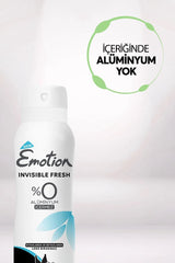 2 Adet Emotion Invisible Fresh Black & White Kadın Deodorant 150ml Vegan, Leke Bırakmaz