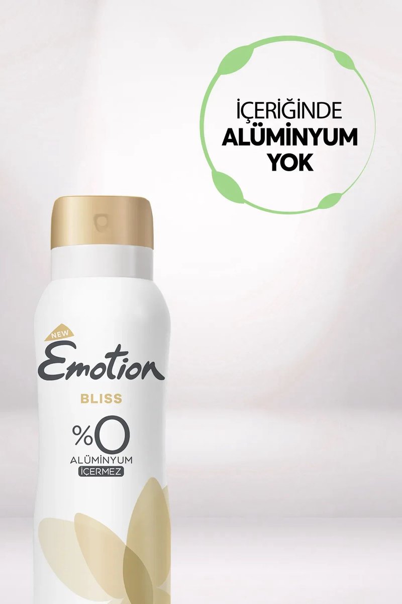 Emotion Bliss Kadın Vegan Deodorant 150 Ml Hızlı Kurur , Leke Bırakmaz