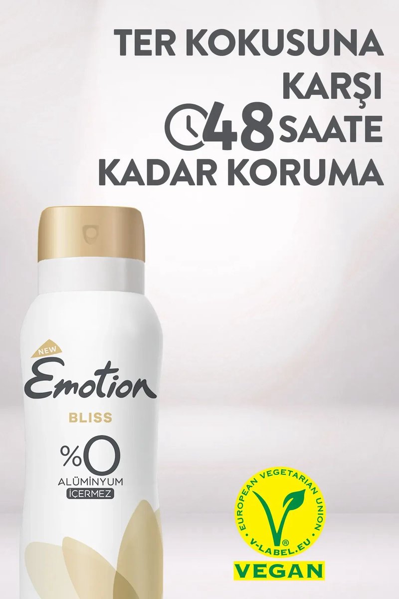 3 Adet Emotion Bliss Kadın Vegan Deodorant 150 Ml Hızlı Kurur , Leke Bırakmaz