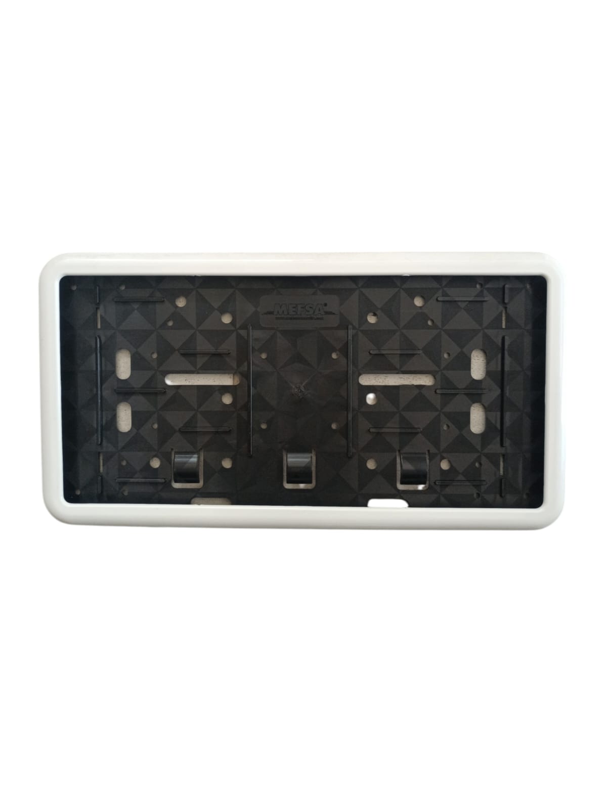 Çerçeveli Dikdörtgen  Plakalık Plaka Altlığı Beyaz 32X17cm 1 Adet