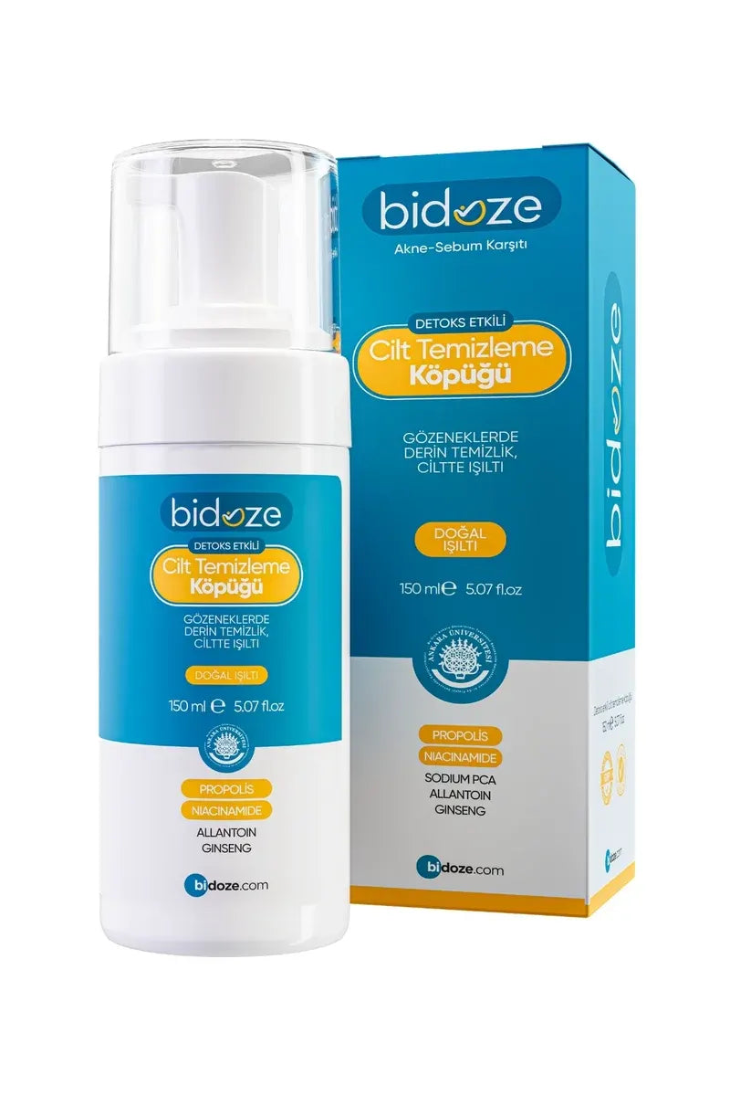 Bidoze Detoks Etkili Cilt Temizleme Köpüğü 150 Ml | Propolis Kolajen ve Ginseng
