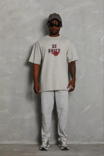 Men's Printed T-Shirt Short Sleeve Crew Neck Regular Fit Relaxed Fit Casual T-Shirt - Grey