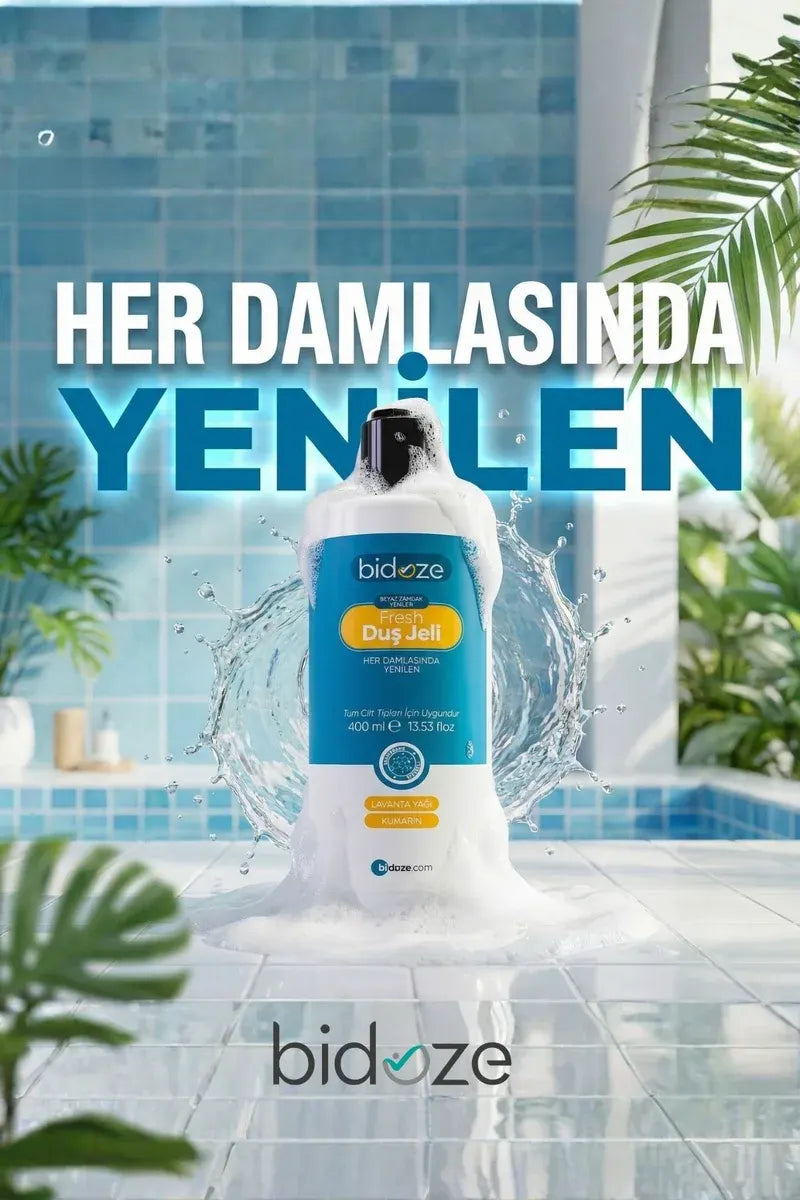 Bidoze Fresh Beyaz Zambak Kokulu Duş Jeli 400 Ml | Lavanta Yağı Özlü Nemlendirici Vücut Şampuanı