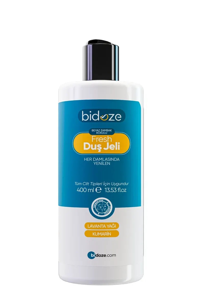 Bidoze Fresh Beyaz Zambak Kokulu Duş Jeli 400 Ml | Lavanta Yağı Özlü Nemlendirici Vücut Şampuanı