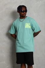 Men's Printed Short Sleeve Crew Neck Regular Fit Relaxed Fit Casual T-Shirt - Mint Green