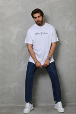 Men's Printed T-Shirt Short Sleeve Crew Neck Regular Fit Relaxed Fit Casual T-Shirt - White