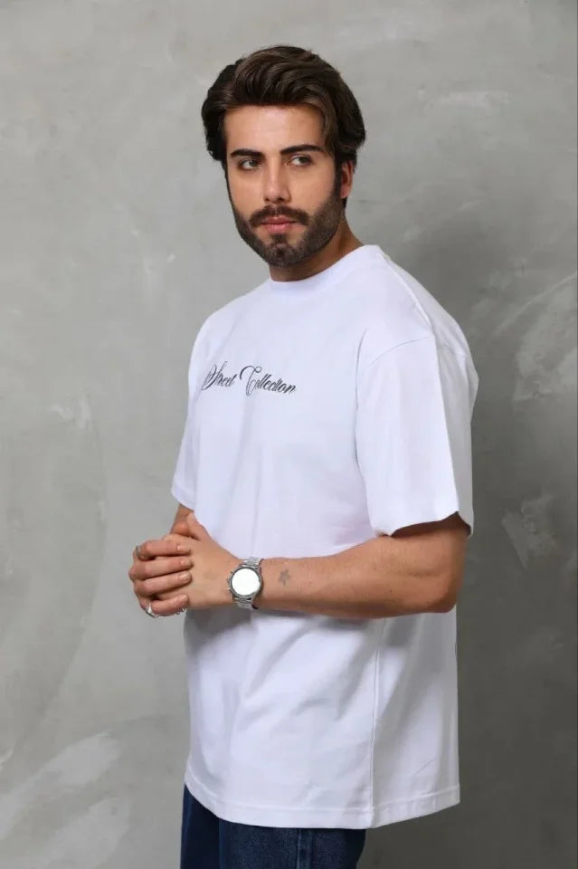Men's Printed T-Shirt Short Sleeve Crew Neck Regular Fit Relaxed Fit Casual T-Shirt - White