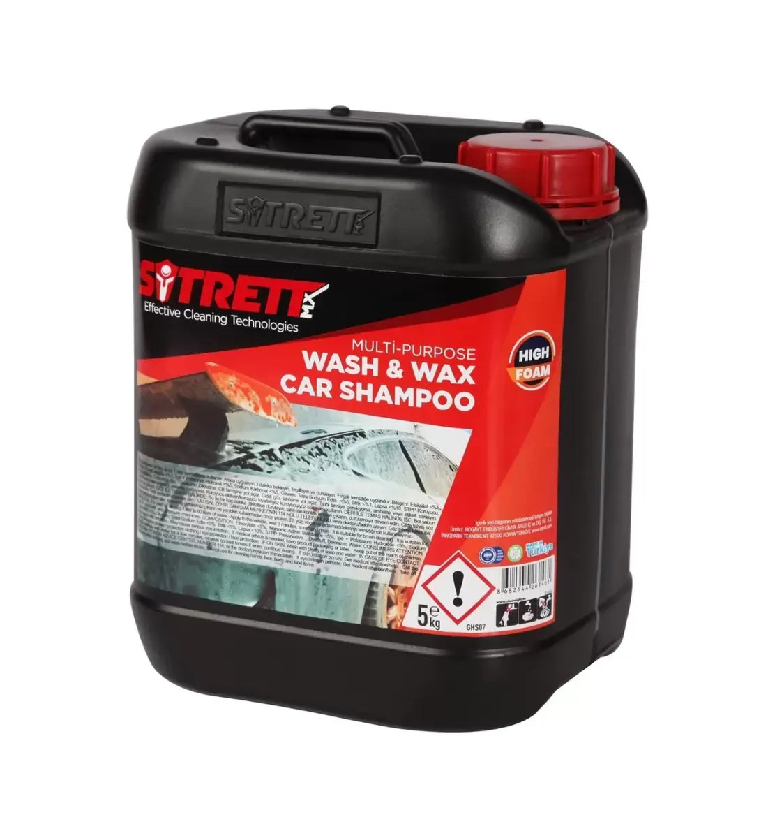 SİTRETT MX  Cilalı Boya Korumalı Oto Şampuanı Endüstriyel + 5 Kg