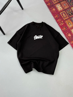 Men's Printed Oversize T-shirt - Black
