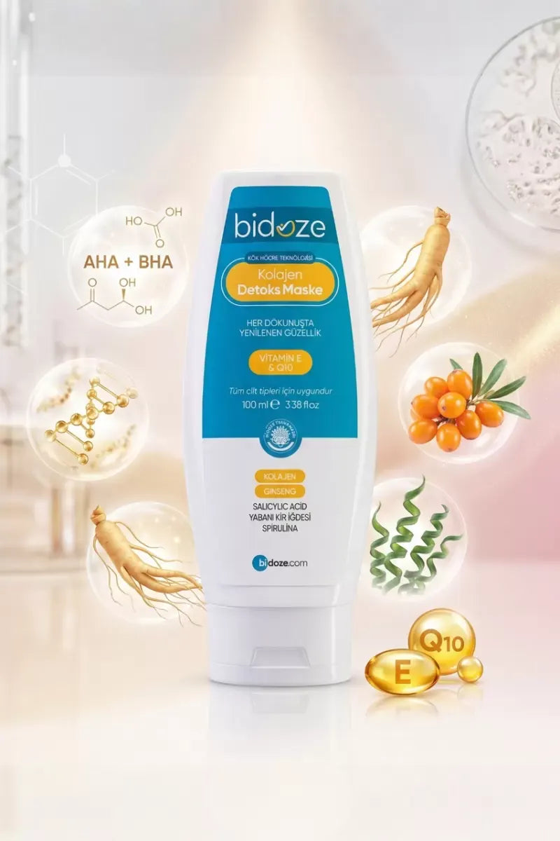 Bidoze Kolajen Detoks Maskesi 100 Ml | Aha Bha Gözenek Sıkılaştırıcı Ve Aydınlatıcı Bakım