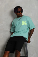 Men's Printed Short Sleeve Crew Neck Regular Fit Relaxed Fit Casual T-Shirt - Mint Green