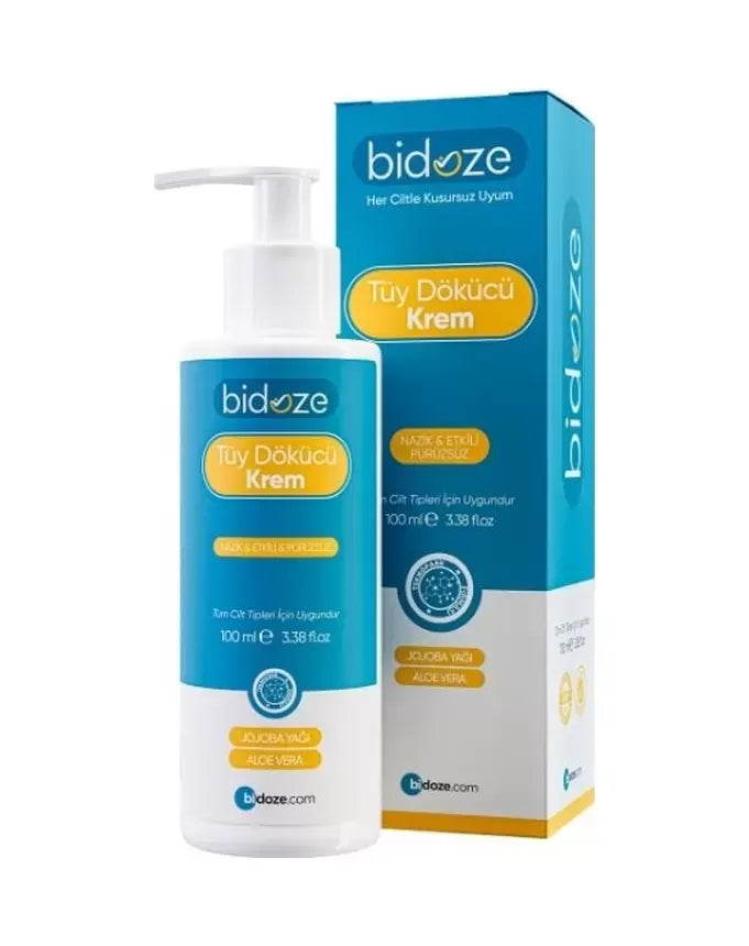 Bidoze Tüy Dökücü Krem 100 Ml | Aloe Vera ve Hindistan Cevizi Yağlı Pürüzsüzlük