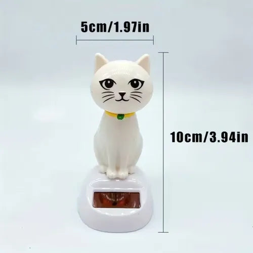 Güneş Enerjili Solar Sallanan Kedi Figürü