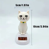 Güneş Enerjili Solar Sallanan Kedi Figürü