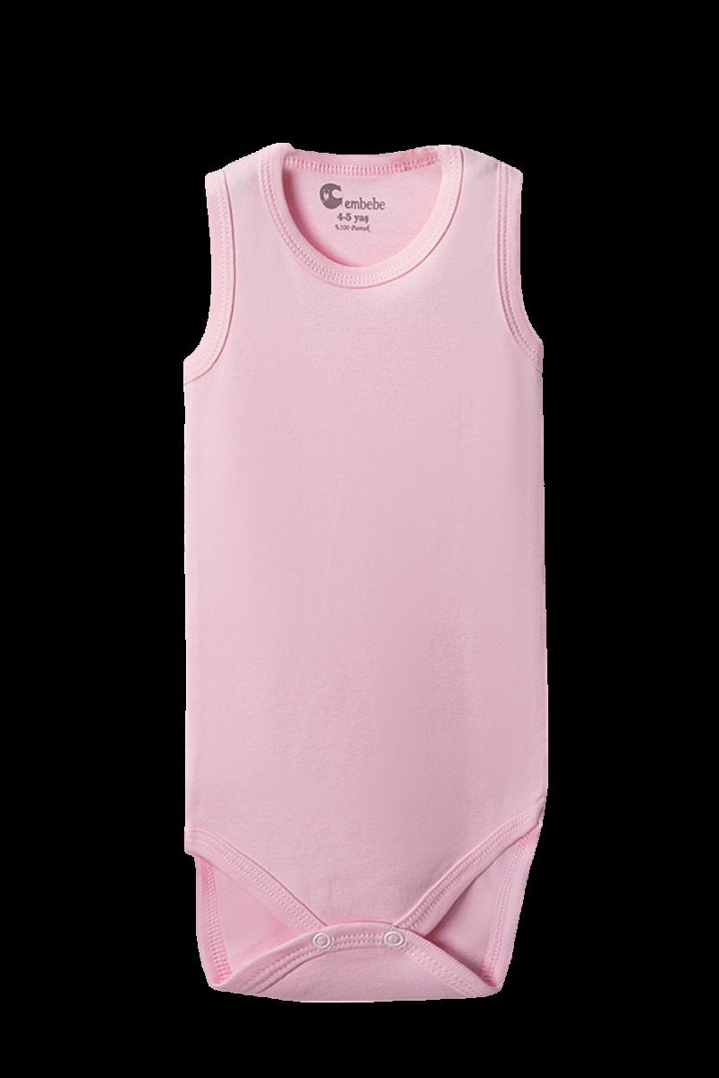 Pembe Askılı Body Zıbın 7-12 YAŞ Çocuklar İçin (5 ADET) Alttan Çıtçıtlı Özel Gereksinimli