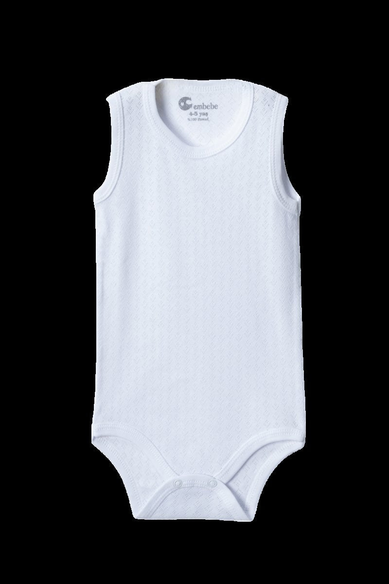 Beyaz Askılı Body Zıbın 7-12 YAŞ Çocuklar İçin (3 ADET) Alttan Çıtçıtlı Özel Gereksinimli-D