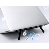 2 Kademeli Katlanabilir ve Yapışkanlı Laptop Standı Siyah CM-438