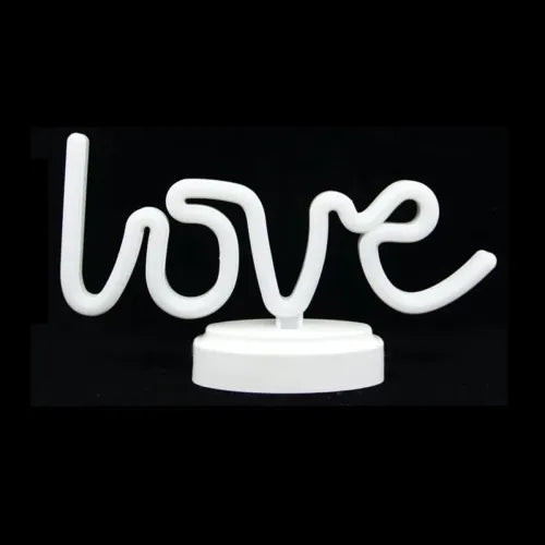 Neon Işıklı Love Yazılı Masa Gece Lambası