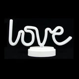 Neon Işıklı Love Yazılı Masa Gece Lambası
