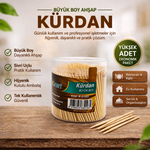 Kürdan Büyük Boy Ahşap Kürdan Hijyenik Paket Tek Kullanımlık Dayanıklı Kürdan Seti 1 Adet