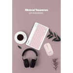 Pembe Kablosuz Klavye Ve Mouse Seti