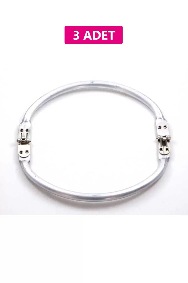Gizli Metal Oval Çanta Bursu – 3 Adet - 19 cm - Metal Çanta Aparatı Çanta Aksesuarı