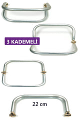 3 Kademeli Gizli Metal Mango Çanta Bursu – 22 cm - Metal Çanta Aparatı