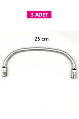 Gizli Metal Mango Çanta Bursu – 3 Adet - 25 cm - Metal Çanta Aparatı Çanta Aksesuarı