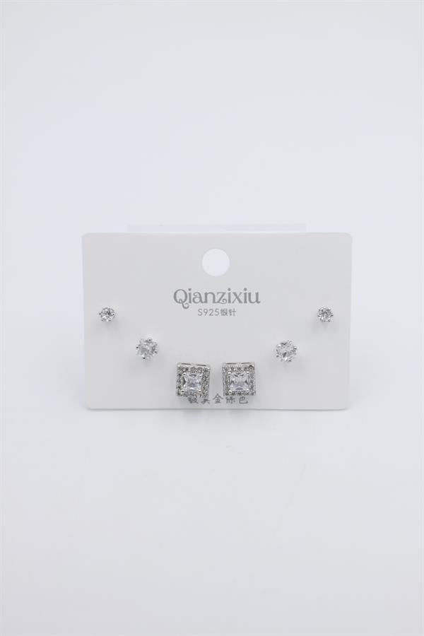 Çoklu Set Küpe - Gümüş