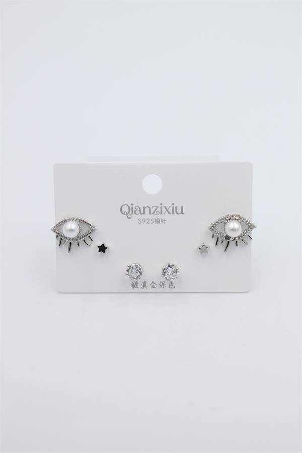 Çoklu Set Küpe - Gümüş