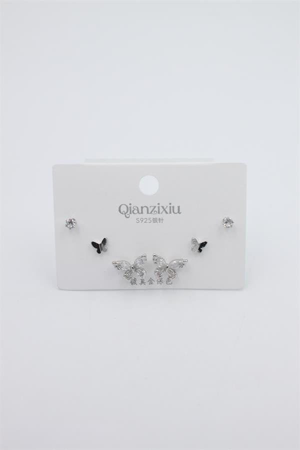 Çoklu Set Küpe - Gümüş